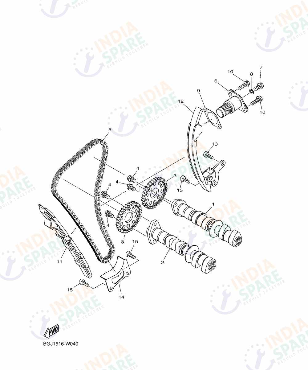 YAMAHA D772 MT 03 Series CAMSHAFT & CHAIN